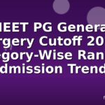 NEET PG General Surgery Cutoff 2026: Category-Wise Ranks & Admission Trends