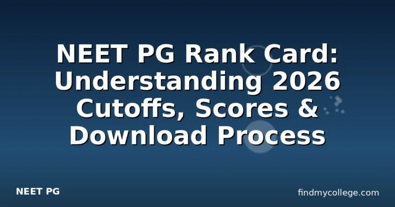 NEET PG Rank Card: Understanding 2026 Cutoffs, Scores & Download Process