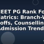 NEET PG Rank For Pediatrics: Branch-Wise Cutoffs, Counselling & Admission Trends