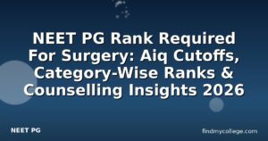 NEET PG Rank Required For Surgery: Aiq Cutoffs, Category-Wise Ranks & Counselling Insights 2026