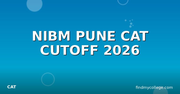 NIBM PUNE CAT CUTOFF 2026