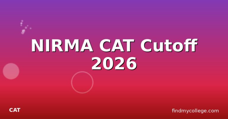 NIRMA CAT Cutoff 2026