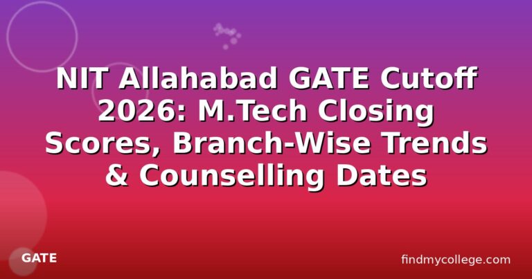 NIT Allahabad GATE Cutoff 2026: M.Tech Closing Scores, Branch-Wise Trends & Counselling Dates