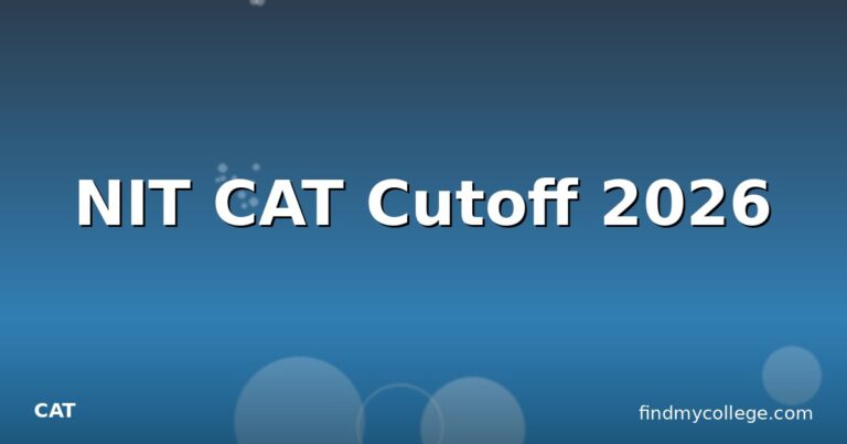 NIT CAT Cutoff 2026