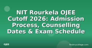 NIT Rourkela OJEE Cutoff 2026: Admission Process, Counselling Dates & Exam Schedule