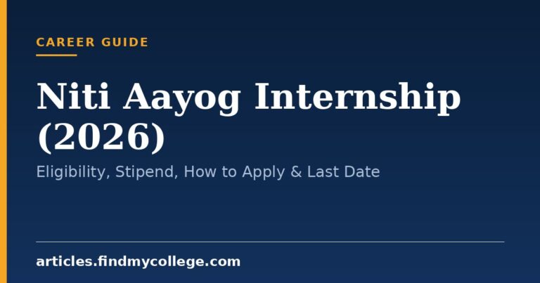 Niti Aayog Internship (2026): Eligibility, Stipend, How to Apply & Last Date