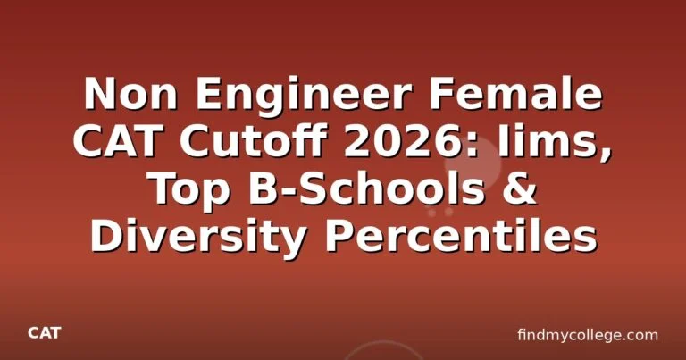 Non Engineer Female CAT Cutoff 2026: Iims, Top B-Schools & Diversity Percentiles