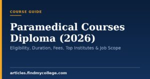 Paramedical Courses Diploma (2026): Eligibility, Duration, Fees, Top Institutes & Job Scope