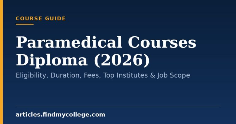 Paramedical Courses Diploma (2026): Eligibility, Duration, Fees, Top Institutes & Job Scope