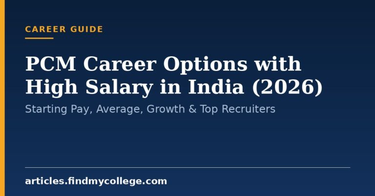 PCM Career Options with High Salary in India (2026): Starting Pay, Average, Growth & Top Recruiters