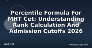 Percentile Formula For MHT Cet: Understanding Rank Calculation And Admission Cutoffs 2026