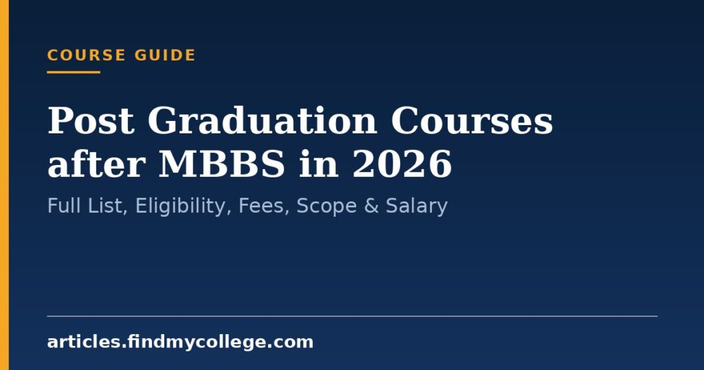 Post Graduation Courses after MBBS in 2026: Full List, Eligibility, Fees, Scope & Salary