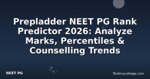 Prepladder NEET PG Rank Predictor 2026: Analyze Marks, Percentiles & Counselling Trends