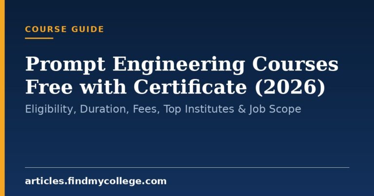 Prompt Engineering Courses Free with Certificate (2026): Eligibility, Duration, Fees, Top Institutes & Job Scope