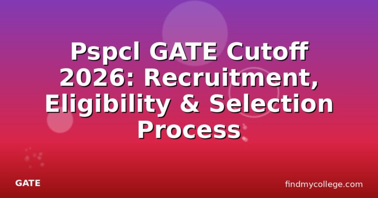 Pspcl GATE Cutoff 2026: Recruitment, Eligibility & Selection Process
