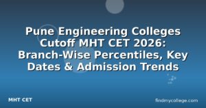 Pune Engineering Colleges Cutoff MHT CET 2026: Branch-Wise Percentiles, Key Dates & Admission Trends