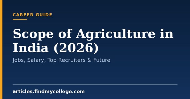 Scope of Agriculture in India (2026): Jobs, Salary, Top Recruiters & Future