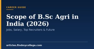 Scope of B.Sc Agri in India (2026): Jobs, Salary, Top Recruiters & Future