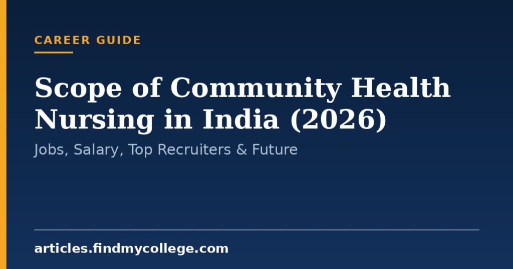 Scope of Community Health Nursing in India (2026): Jobs, Salary, Top Recruiters & Future