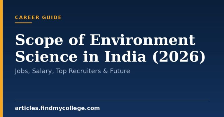 Scope of Environment Science in India (2026): Jobs, Salary, Top Recruiters & Future