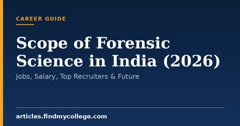 Scope of Forensic Science in India (2026): Jobs, Salary, Top Recruiters & Future