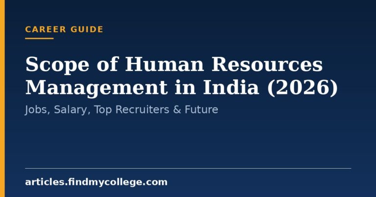 Scope of Human Resources Management in India (2026): Jobs, Salary, Top Recruiters & Future
