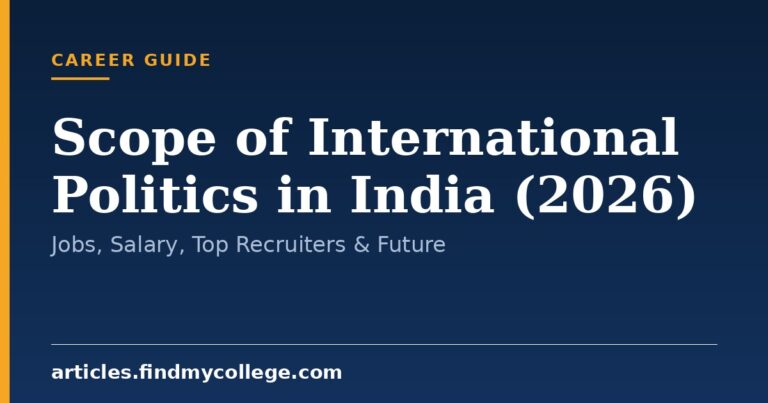 Scope of International Politics in India (2026): Jobs, Salary, Top Recruiters & Future