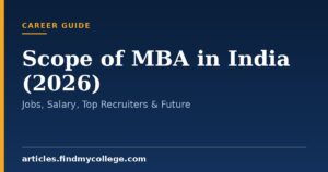 Scope of MBA in India (2026): Jobs, Salary, Top Recruiters & Future