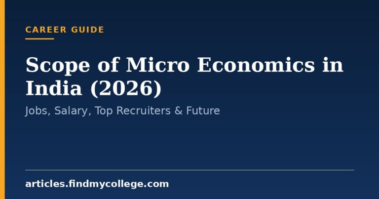 Scope of Micro Economics in India (2026): Jobs, Salary, Top Recruiters & Future