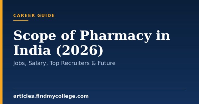 Scope of Pharmacy in India (2026): Jobs, Salary, Top Recruiters & Future