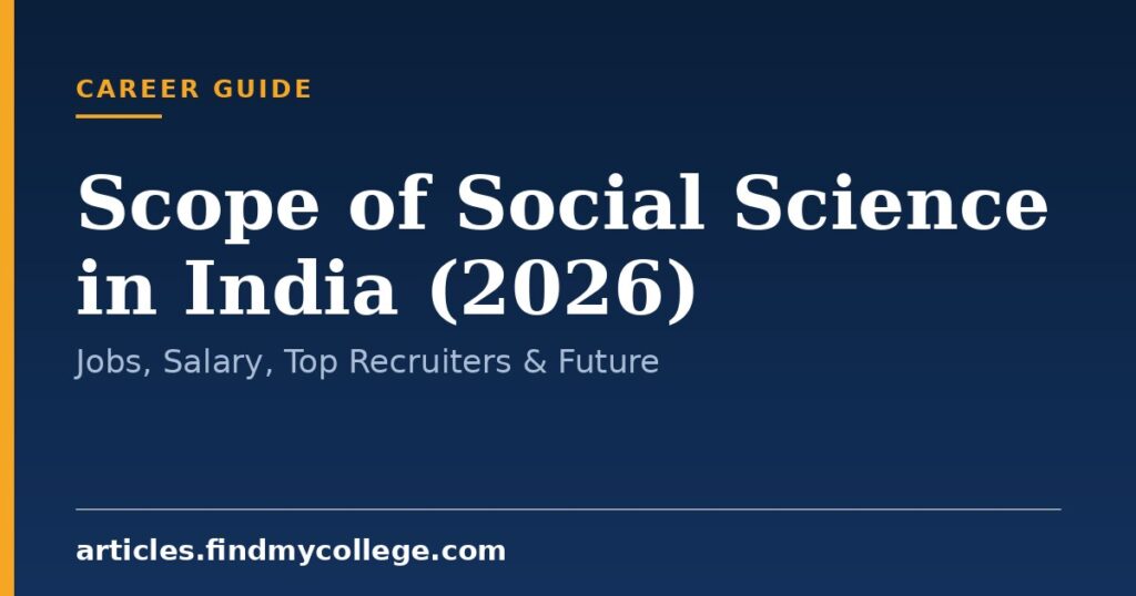 Scope of Social Science in India (2026): Jobs, Salary, Top Recruiters & Future