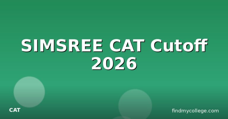 SIMSREE CAT Cutoff 2026