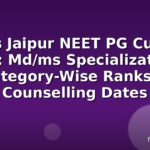 Sms Jaipur NEET PG Cutoff 2026: Md/ms Specializations, Category-Wise Ranks & Counselling Dates