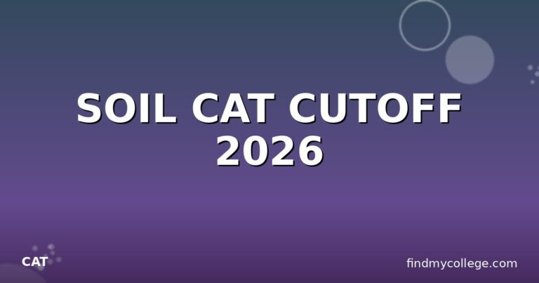 SOIL CAT CUTOFF 2026