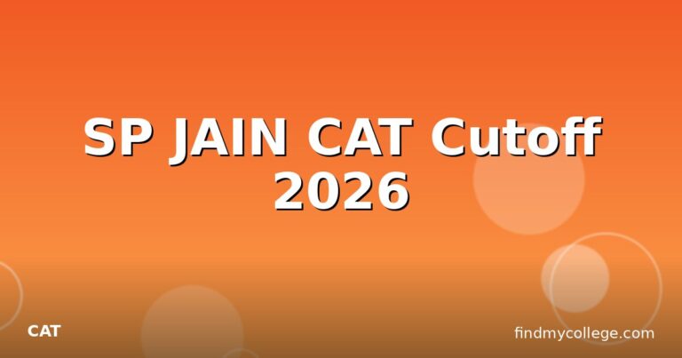 SP JAIN CAT Cutoff 2026