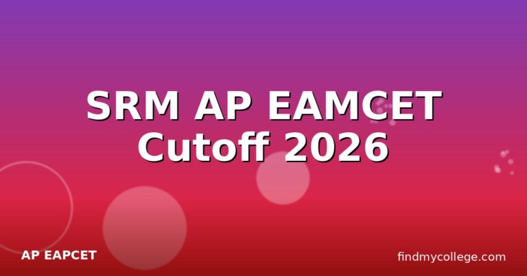 SRM AP EAMCET Cutoff 2026