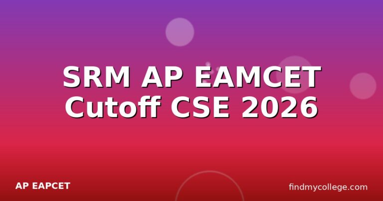 SRM AP EAMCET Cutoff CSE 2026