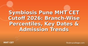 Symbiosis Pune MHT CET Cutoff 2026: Branch-Wise Percentiles, Key Dates & Admission Trends