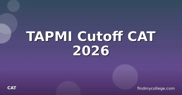 TAPMI Cutoff CAT 2026