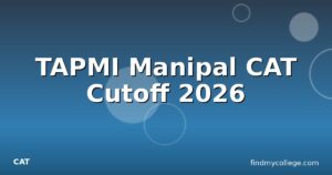 TAPMI Manipal CAT Cutoff 2026