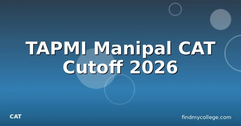 TAPMI Manipal CAT Cutoff 2026
