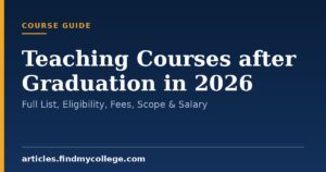 Teaching Courses after Graduation in 2026: Full List, Eligibility, Fees, Scope & Salary