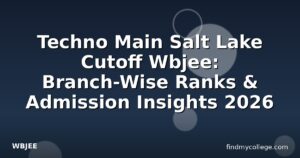 Techno Main Salt Lake Cutoff Wbjee: Branch-Wise Ranks & Admission Insights 2026