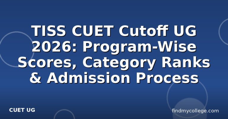 TISS CUET Cutoff UG 2026: Program-Wise Scores, Category Ranks & Admission Process