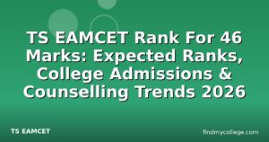 TS EAMCET Rank For 46 Marks: Expected Ranks, College Admissions & Counselling Trends 2026