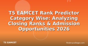 TS EAMCET Rank Predictor Category Wise: Analyzing Closing Ranks & Admission Opportunities 2026