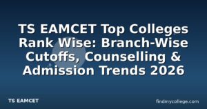 TS EAMCET Top Colleges Rank Wise: Branch-Wise Cutoffs, Counselling & Admission Trends 2026