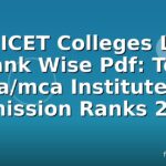 TS ICET Colleges List Rank Wise Pdf: Top Mba/mca Institutes & Admission Ranks 2026