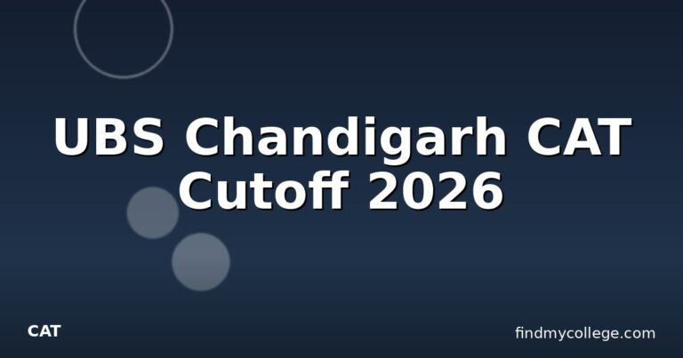 UBS Chandigarh CAT Cutoff 2026