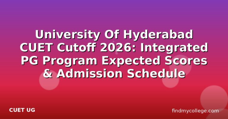 University Of Hyderabad CUET Cutoff 2026: Integrated PG Program Expected Scores & Admission Schedule